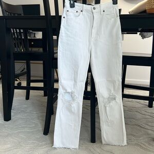 Abercrombie & Fitch Ultra High Rise Ankle Straight Jeans